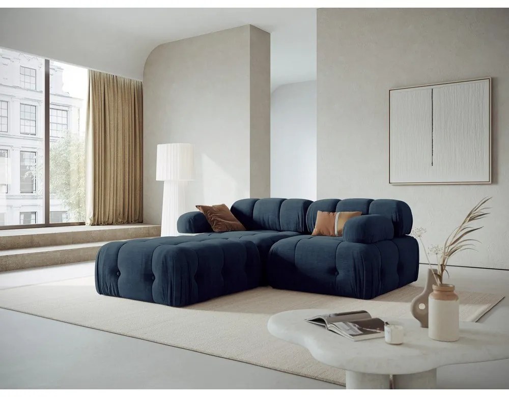 Ciemnoniebieski narożnik Ferento – Cosmopolitan Design