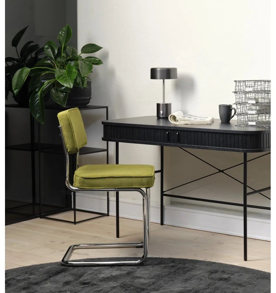 Żółte sztruksowe krzesło Rupert – Unique Furniture