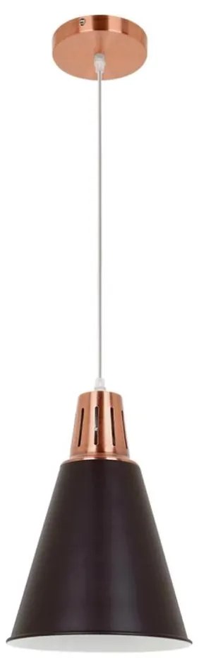 Klausen KL 6236 - Lampa wisząca SHADE 1xE27/15W/230V miedź/czarny