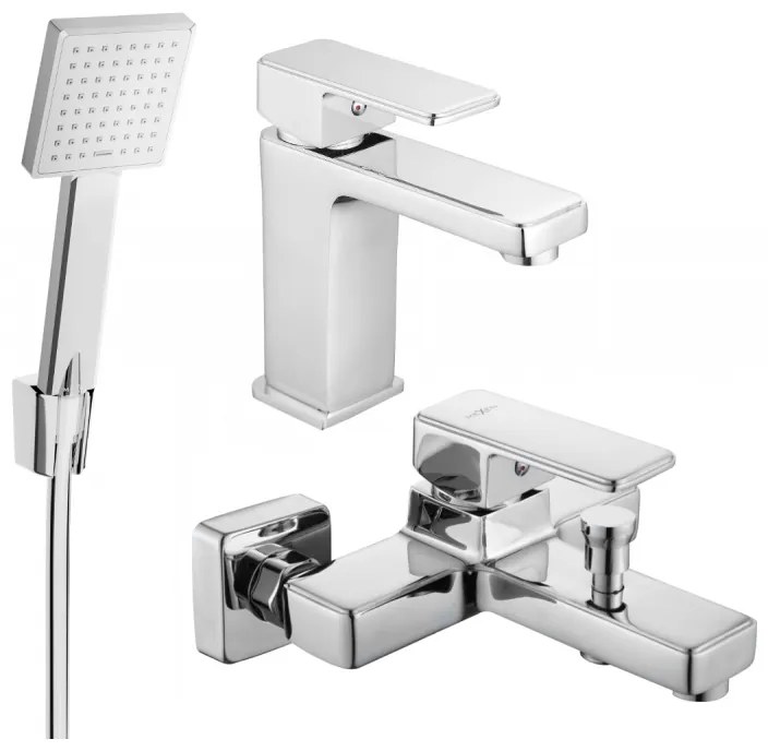 Mexen Cetus R45 zestaw wannowy, chrom - 744303R45-00