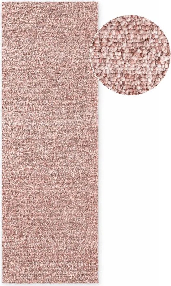 Szaroróżowy chodnik z materiału bouclé tkany ręcznie 80x200 cm Notting Hill Portobello – Ted Baker