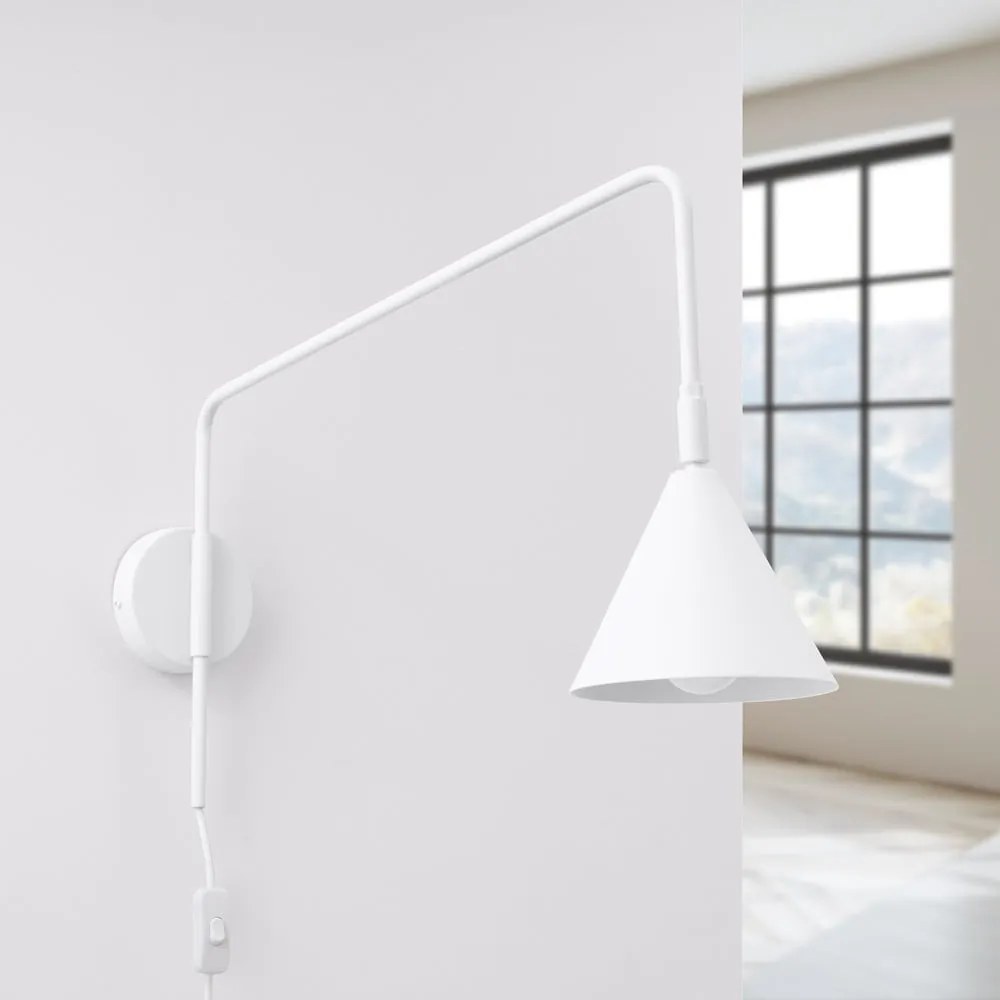 Biały kinkiet do kontaktu Zylo – Nice Lamps
