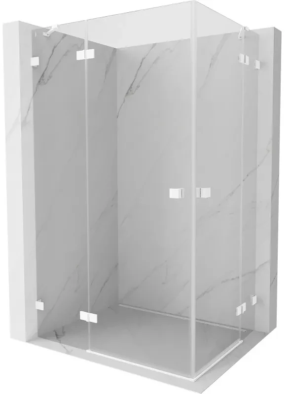 Mexen Lunar Duo kabina prysznicowa uchylna 115 x 70 cm, transparent, biała - 834-115L-070P-20-00