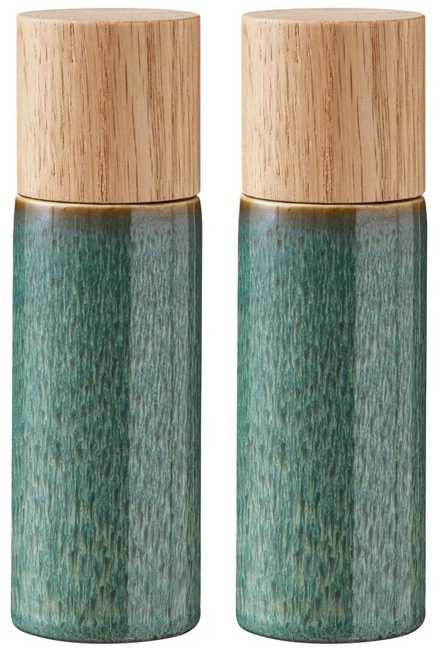 Zielony zestaw ceramicznych młynków do pieprzu i soli 2 szt. Gastro Green – Bitz