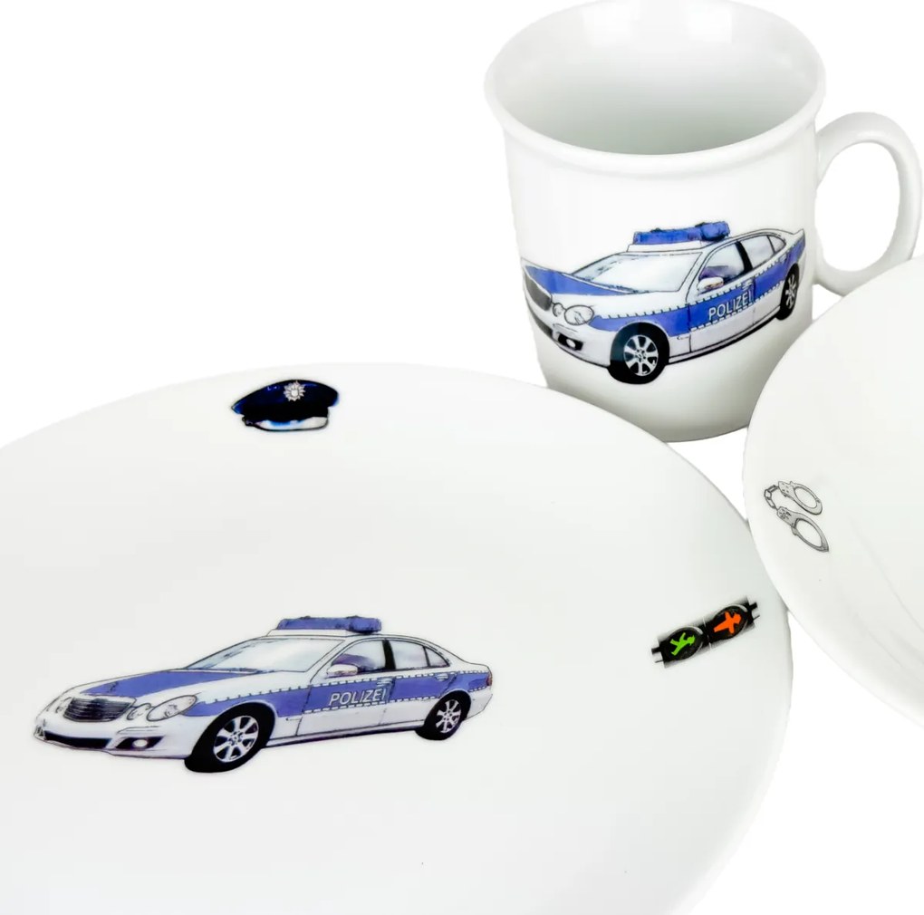 Thun 3-częściowy zestaw obiadowy dla dzieciPolicja