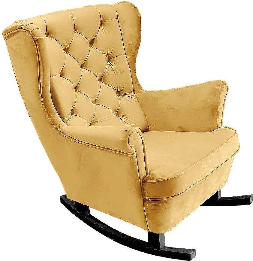 Fotel Relax z Tapicerowanym Siedzeniem i Podłokietnikami, Fotel TV 102x81x95cm Złoty_29822