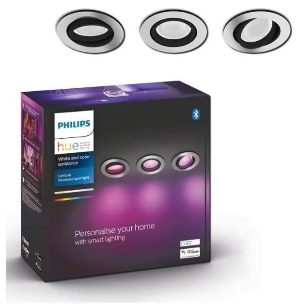 Philips - SET 3x LED RGB Ściemniane oświetlenie wpuszczane Hue 1xGU10/5,7W/230V