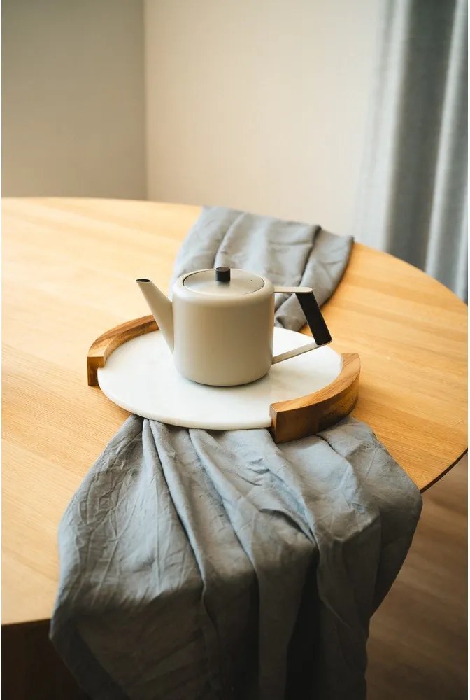 Beżowy dzbanek do herbaty ze stali nierdzewnej 1,1 l Duet Boston – Bredemeijer