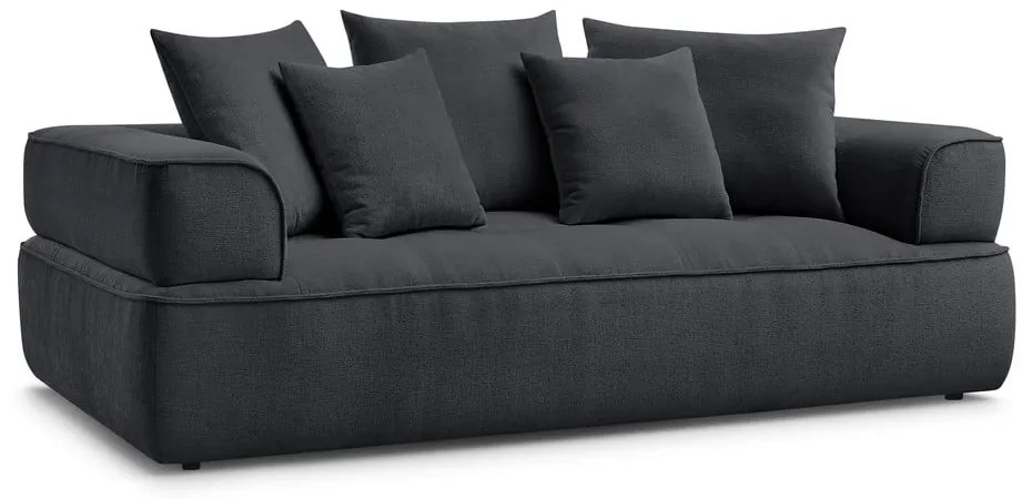Ciemnoszara sofa z tkaniny szenilowej 237 cm Whesley – Bobochic Paris