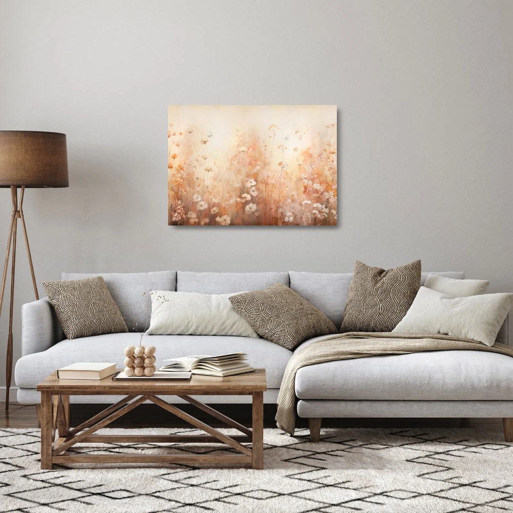 Obraz na szkle - Wzór dzikich kwiatów (70x50 cm)