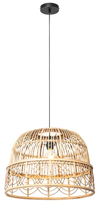 Orientalna lampa wisząca rattan 49 cm - MichelleKolonialny Oswietlenie wewnetrzne