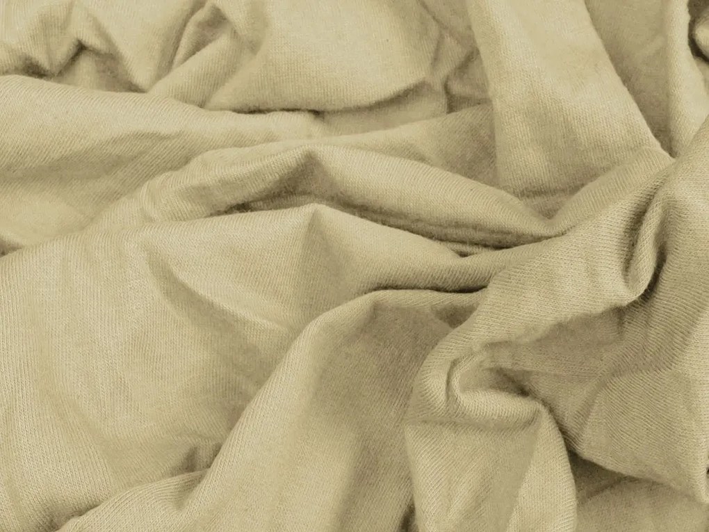 PrzytulneMieszkanie.pl Prześcieradło jersey HIGHFIT jasnożółte 180 x 200 cm