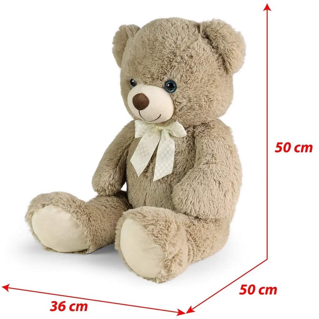 Rappa Duży miś pluszowy Harvey cappuccino z zawieszką, 78 cm