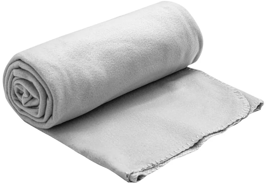 Koc polarowy FALISA jasnoszary Rozmiar: 200 x 220 cm