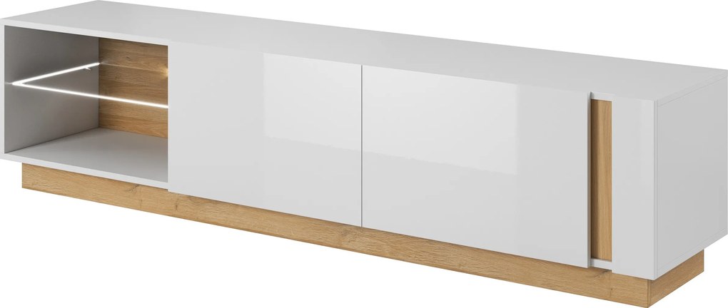 Szafka RTV stojąca ARCETTO 187,5 cm do Salonu pod Telewizor - Biały