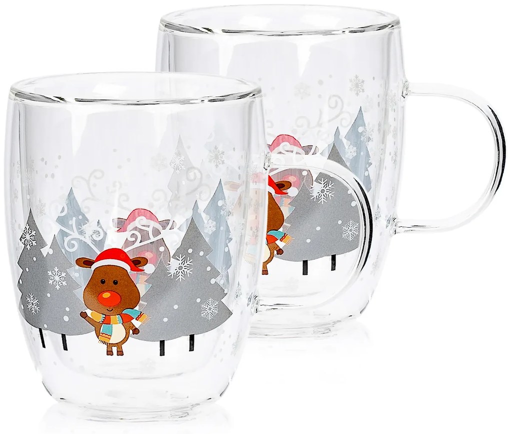 4Home Szklanka termiczna Mug Reindeer Hot&Cool 270 ml, 2 szt.