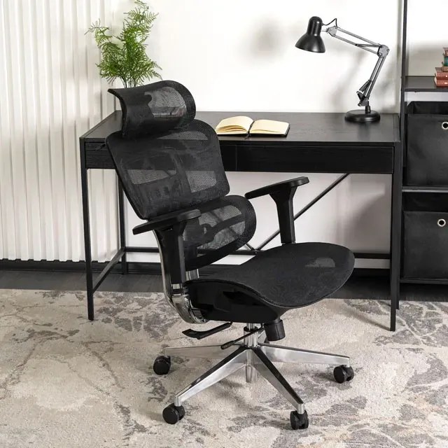 Ergonomiczny regulowany fotel biurowy z zagłówkiem C9-R59