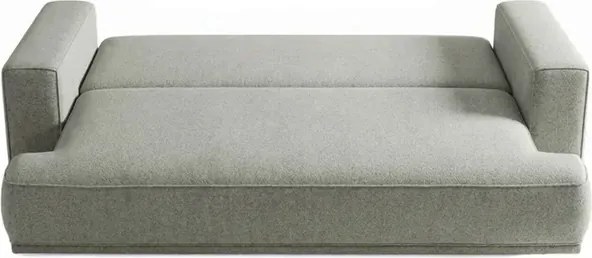 Sofa z Funkcją Spania CAMELIA Szara Boucle Japandi