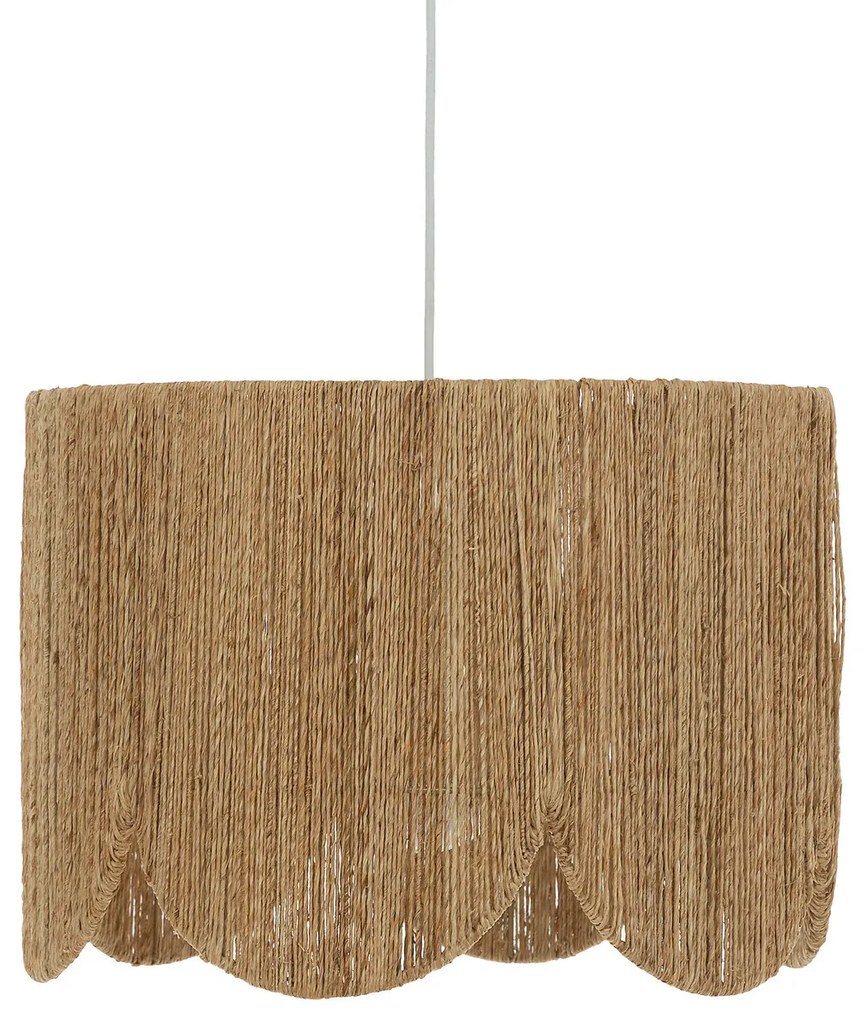 Lampa wisząca nad stół JANICE, pleciony klosz z juty, Ø 38 cm