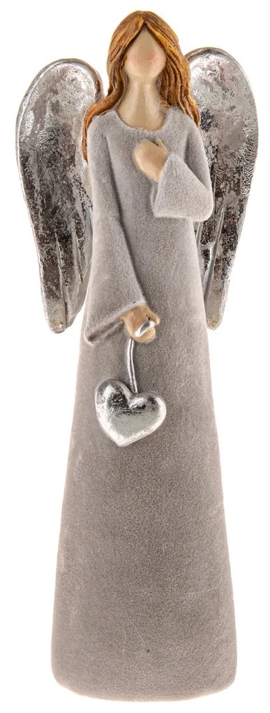 Anioł z sercem 16,5 cm, polyresin