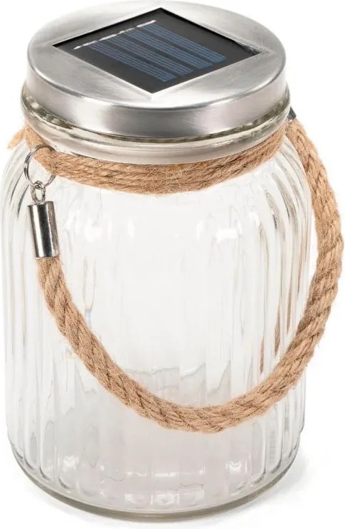 Solarne światło, słoik - 3 diody LED, biała ciepła