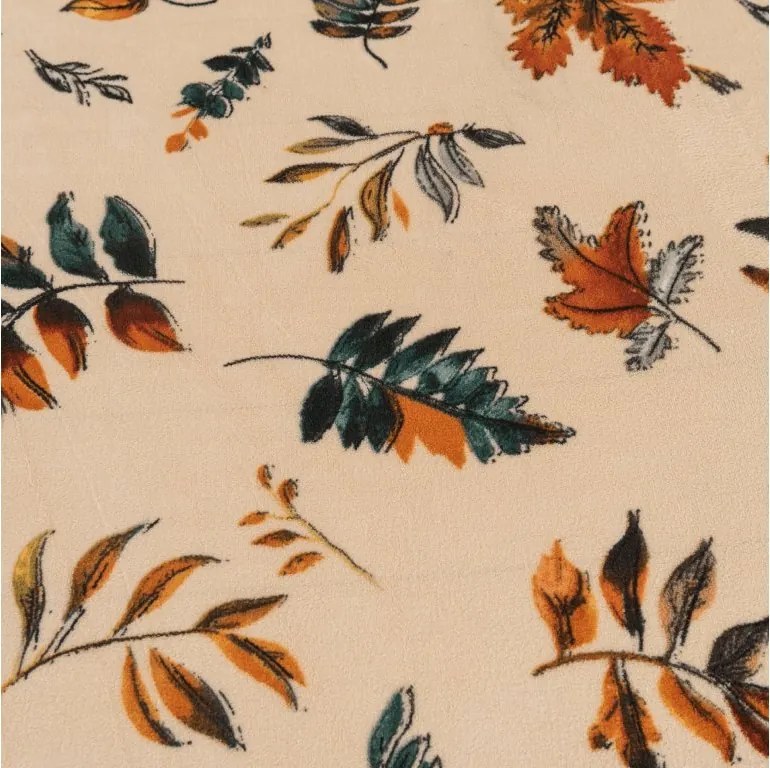 PrzytulneMieszkanie.pl Prześcieradło z mikropluszu AUTUMNA 90x200 cm kremowe