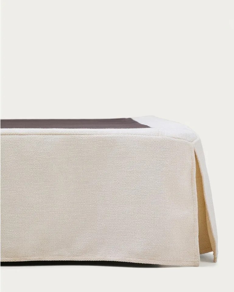 Białe tapicerowane łóżko dwuosobowe bez zagłówka 180x200 cm Jaira – Kave Home