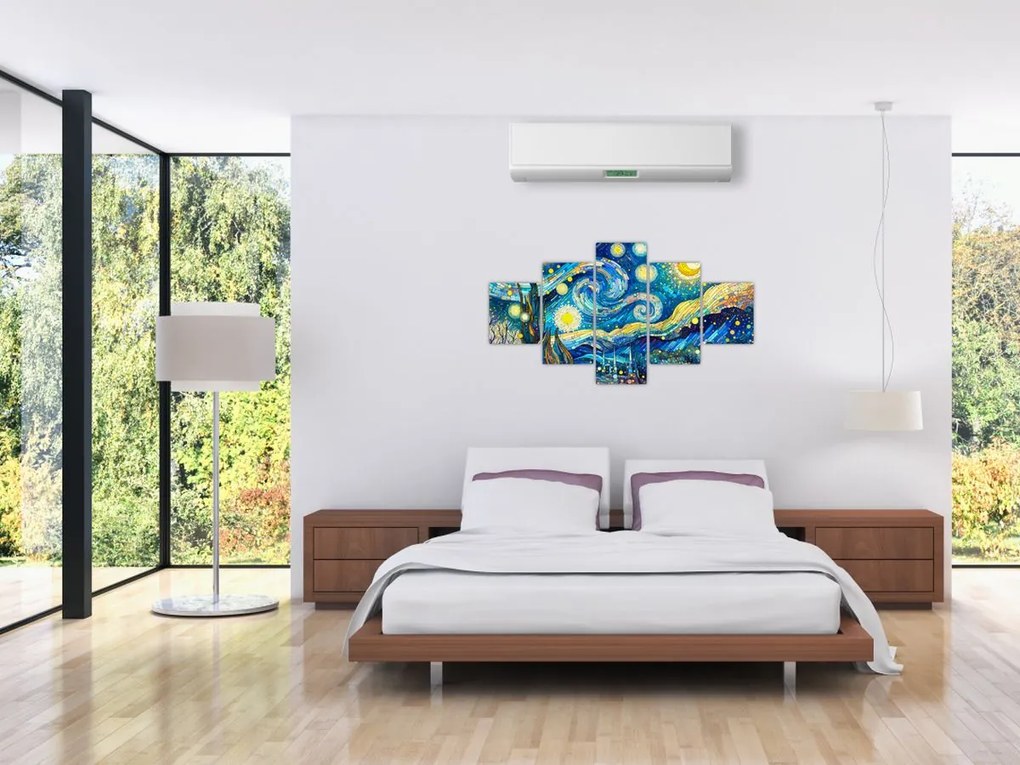 Obraz – Mozaika gwiaździstej nocy (125x70 cm)