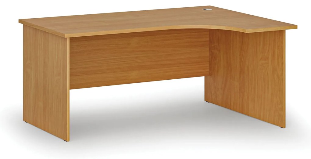 Narożne biurko PRIMO WOOD, 160x120 cm, prawe, buk