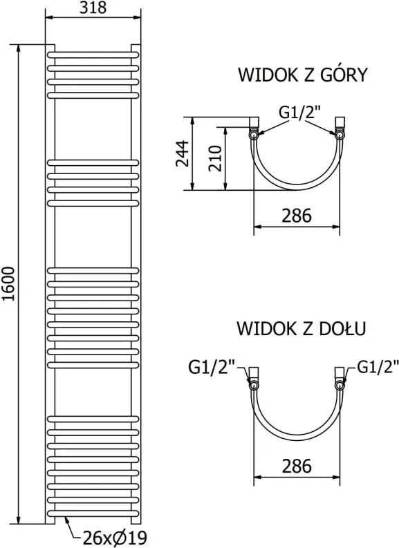 Mexen Eros grzejnik elektryczny 1600 x 318 mm, 600 W, biały - W112-1600-318-2600-20