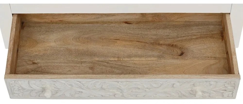 Kremowa szafa z litego drewna mango 180x40 cm Kalhana – Støraa