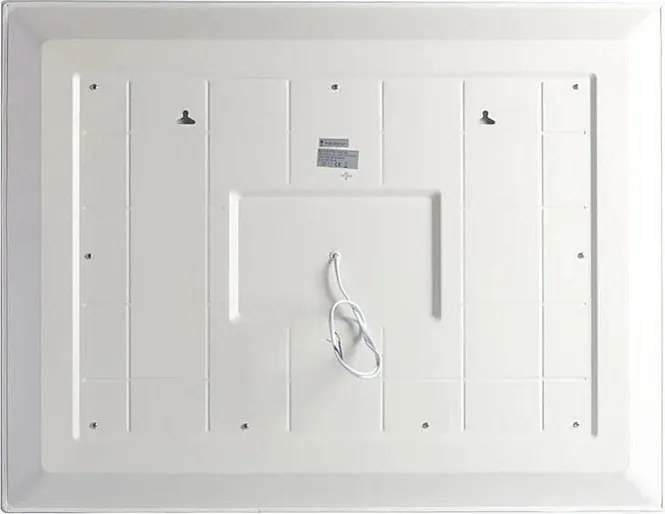 Lustro ścienne prostokątne "Mosaic" touch LED z satynowymi i kolorowymi wstawkami cm 90x70h