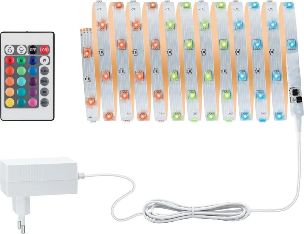 Paulmann 3988 - LED RGBW/13W ściemnialna taśma TIP 5 m 230 V + pilot zdalnego sterowania