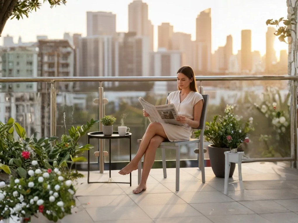 Krzesło ogrodowe DIVERSO aluminium bez podłokietników outlet