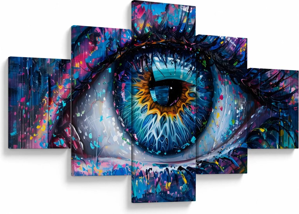 Obraz - Malowanie oczu (125x70 cm)