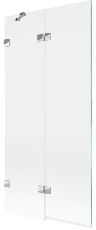 Mexen Lunar parawan nawannowy 2-skrzydłowy lewy 90 x 150 cm, transparent, chrom - 897-090-100-01-00-L