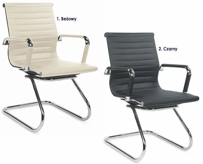 Czarny fotel konferencyjny F1-T65