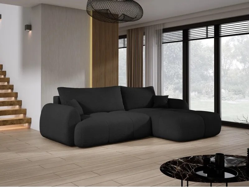 Narożnik COCO z funkcją spania, poduszkami i pojemnikiem NowOrNever 100 Grafitowy