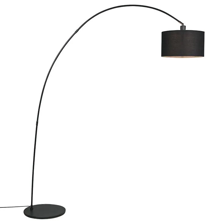 Luk Nowoczesna lampa stojąca łukowa czarna - Vinossa Nowoczesny Oswietlenie wewnetrzne