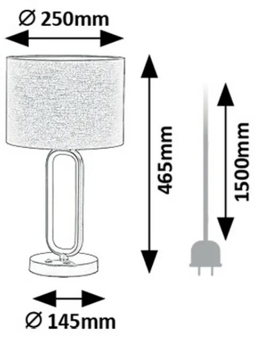 Rabalux 74044 dekoracyjna lampa stołowa Domiro, złota
