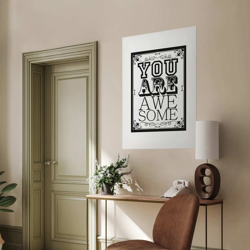 Plakat You are awesome 21x30 cm bez ramy z marginesem ARTGEIST B