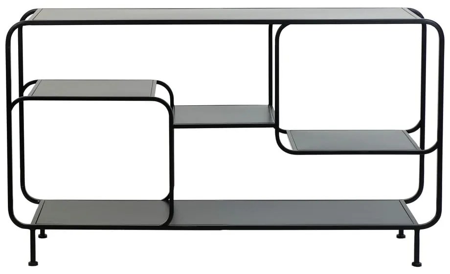 Czarny metalowy regał 141x81,5 cm Winston – Light &amp; Living
