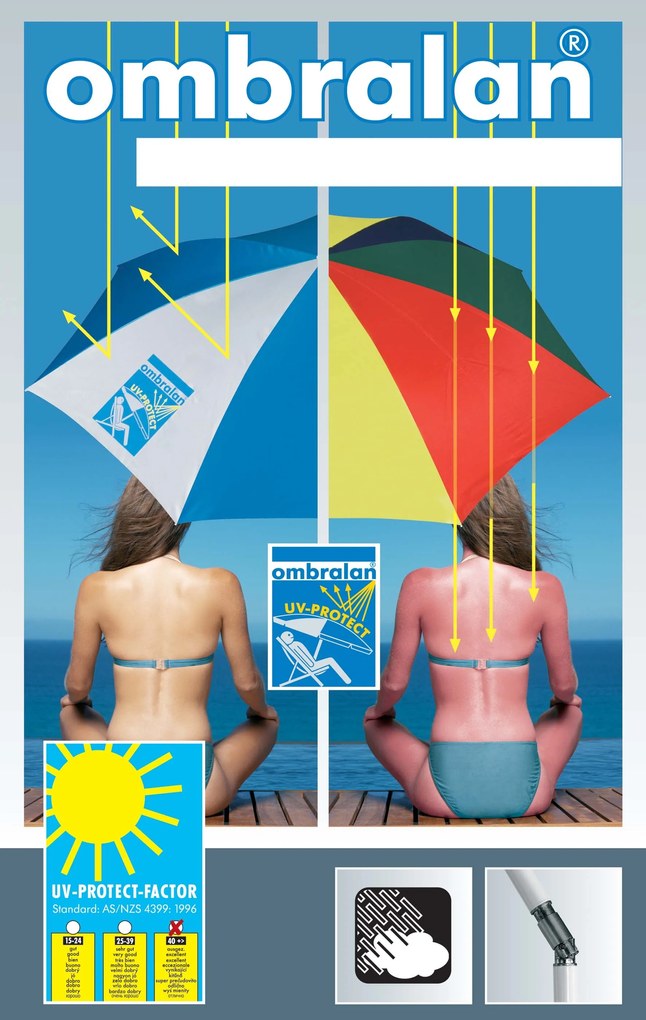 Derby OMBRALAN parasol ogrodowy 240 cm czerwony