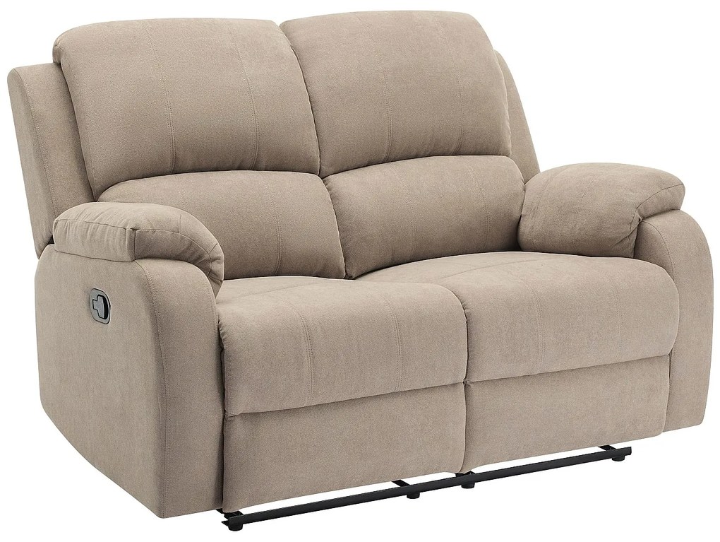 Kanapa 2-osobowa z funkcją relax z mikrofibry taupe - BRODY