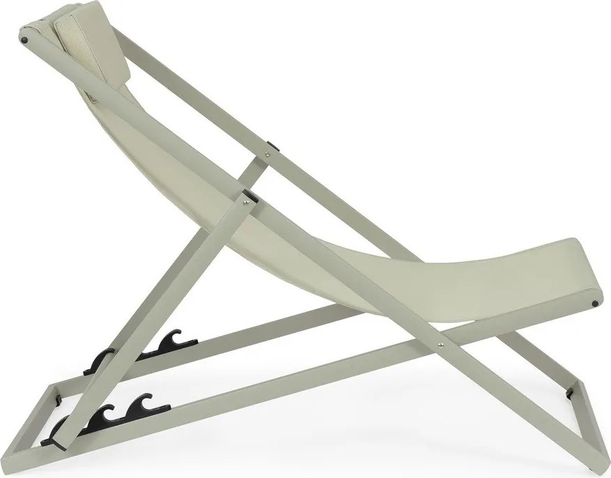 Szarobrązowy metalowy leżak ogrodowy Taylor – Bizzotto