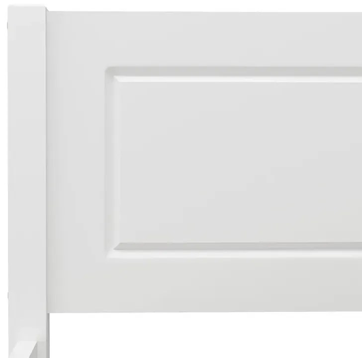 Białe drewniane łóżko jednoosobowe 100x200 A3-A22
