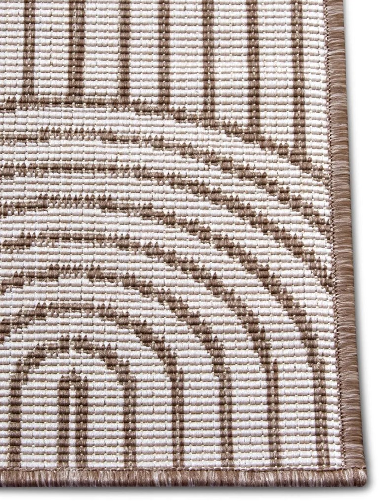 Dywan zewnętrzny dwustronny Pangli brązowo-kremowy 80 cm x 150 cm