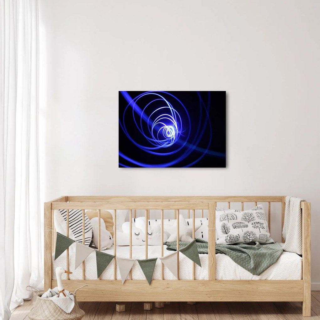 Obraz niebieskich spiral (70x50 cm)