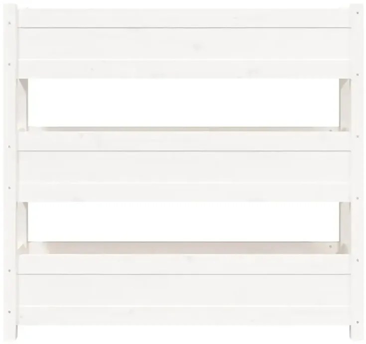 Biała drewniana piętrowa donica ogrodowa Z7-K19