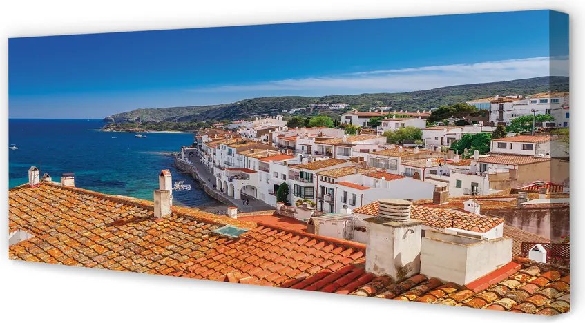 Duży obraz na płótnie Miasto Pomiędzy Morzem a Górami